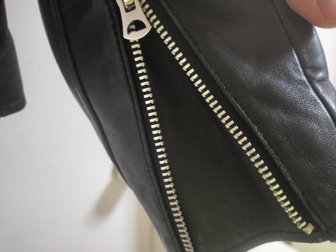 Schott×Nano Universe ブラック レザージャケット 羊革