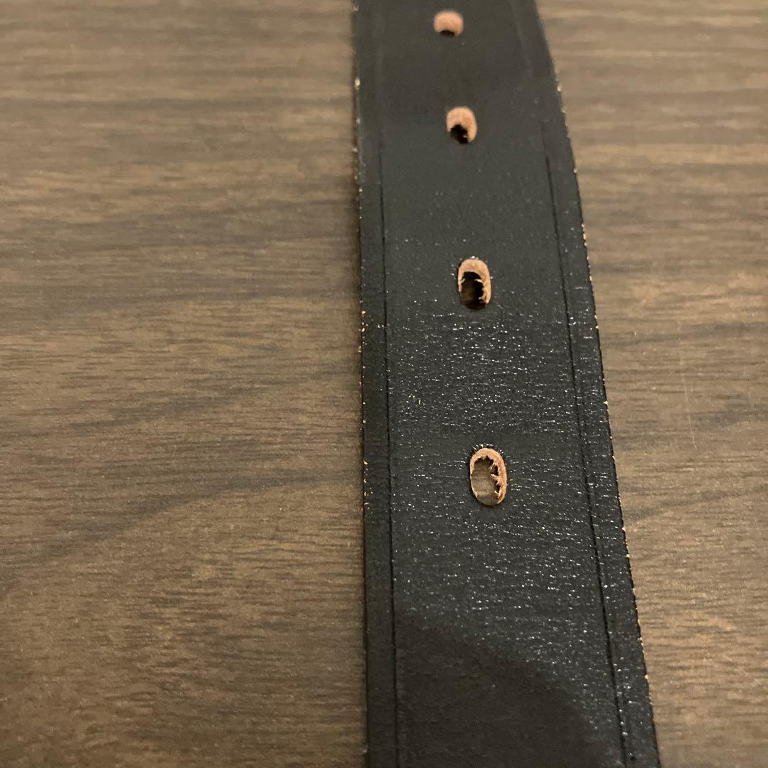 アットラスト ベルト 黒×真鍮 36 (細め)
