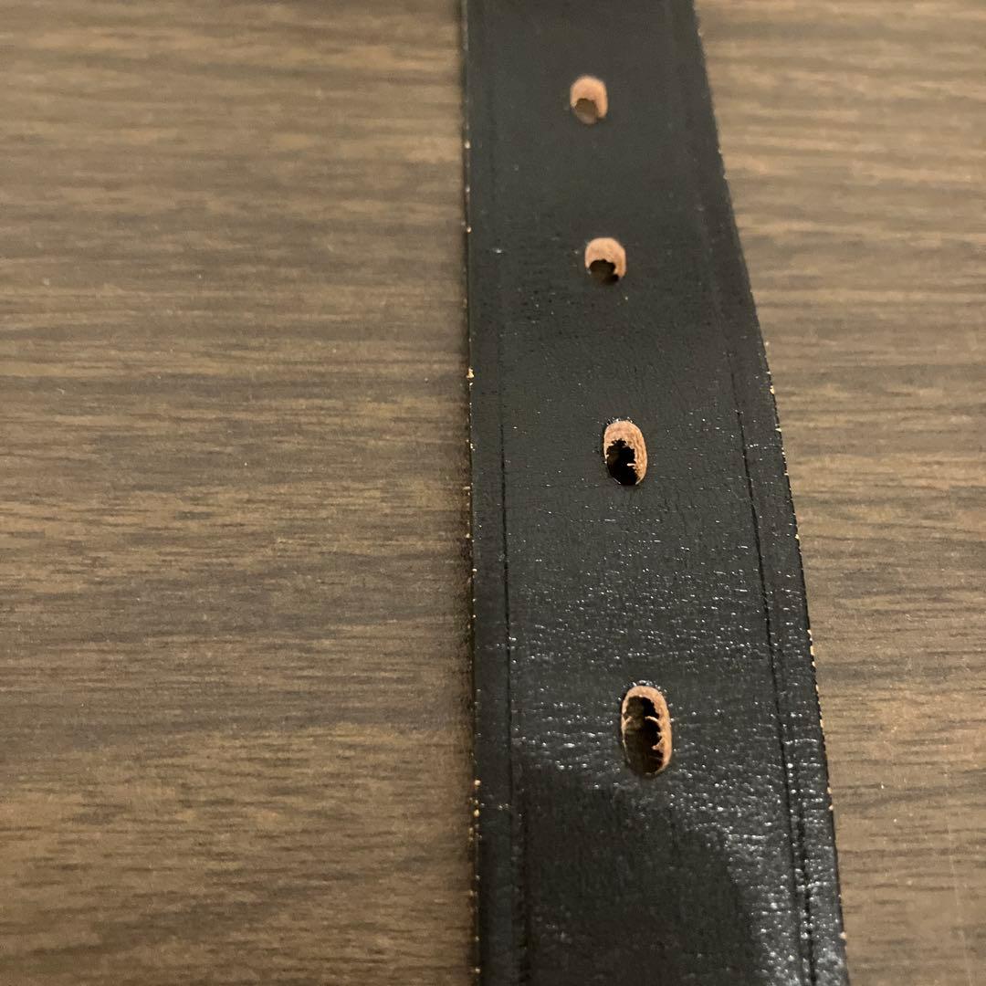 アットラスト ベルト 黒×真鍮 36 (細め)