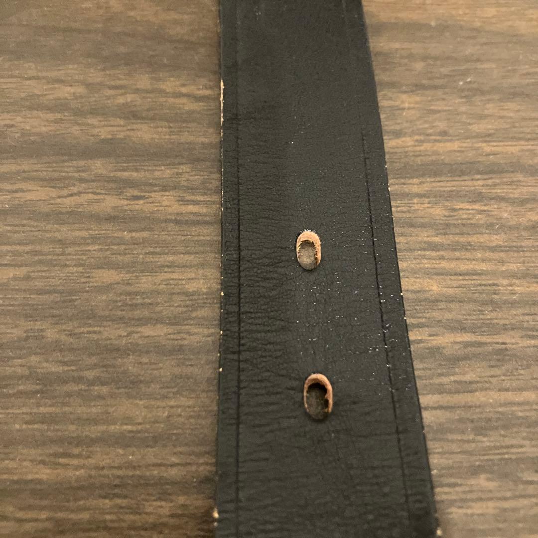 アットラスト ベルト 黒×真鍮 36 (細め)