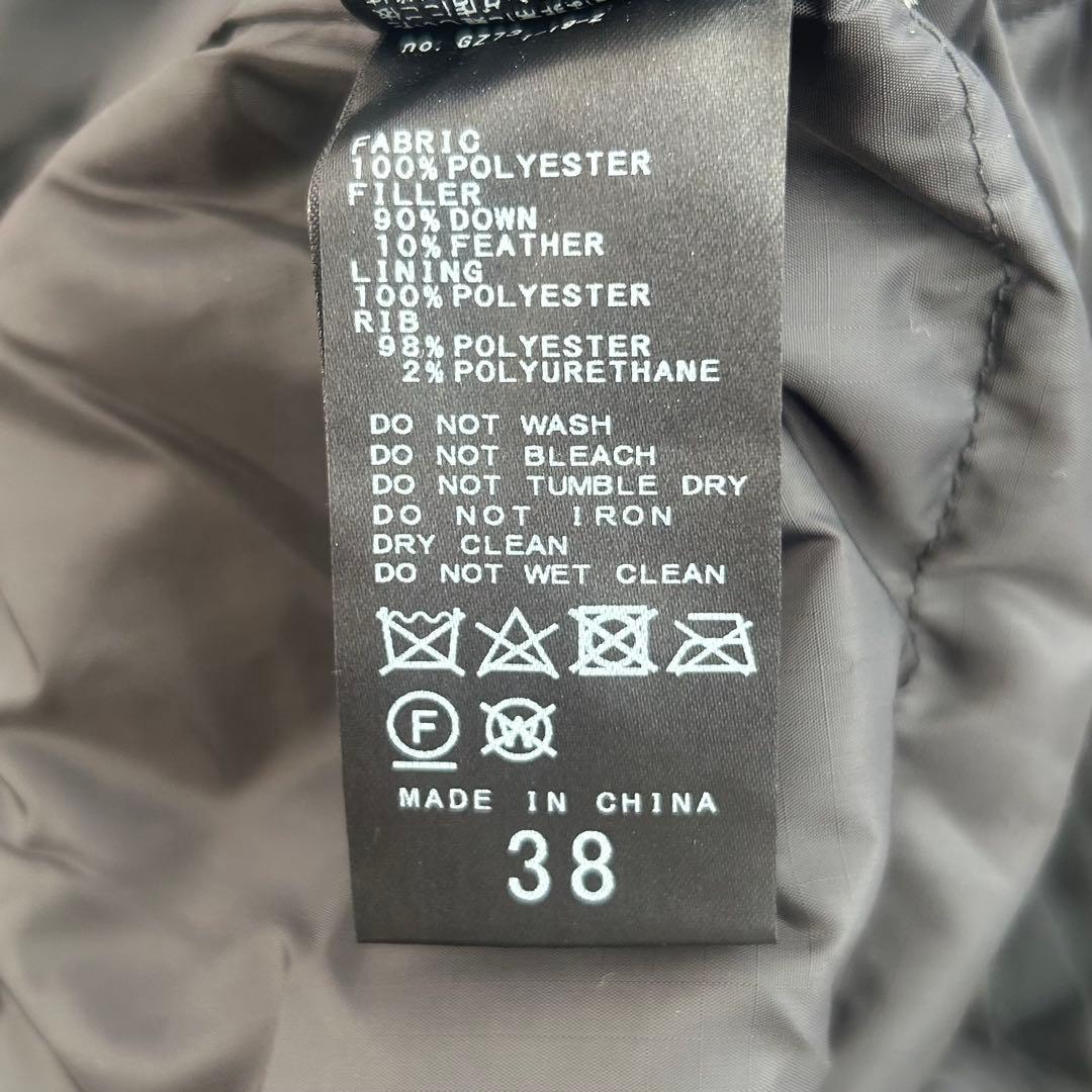 スピックアンドスパン　撥水フーデッドダウンコート　ブラック　38