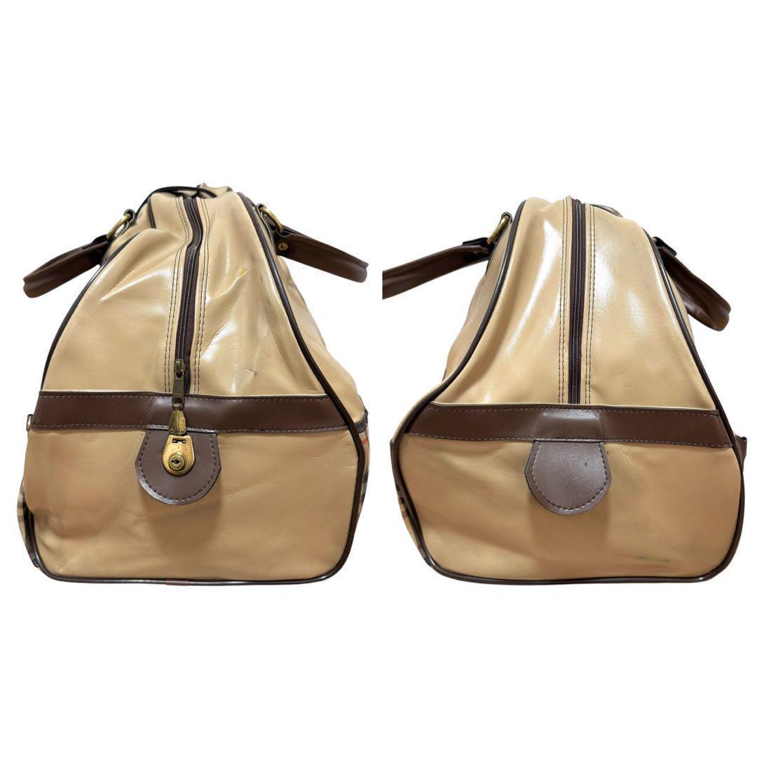 希少　バーバリー　ボストンバッグ　ノバチェック　大容量　旅行　出張　ロゴ　良品