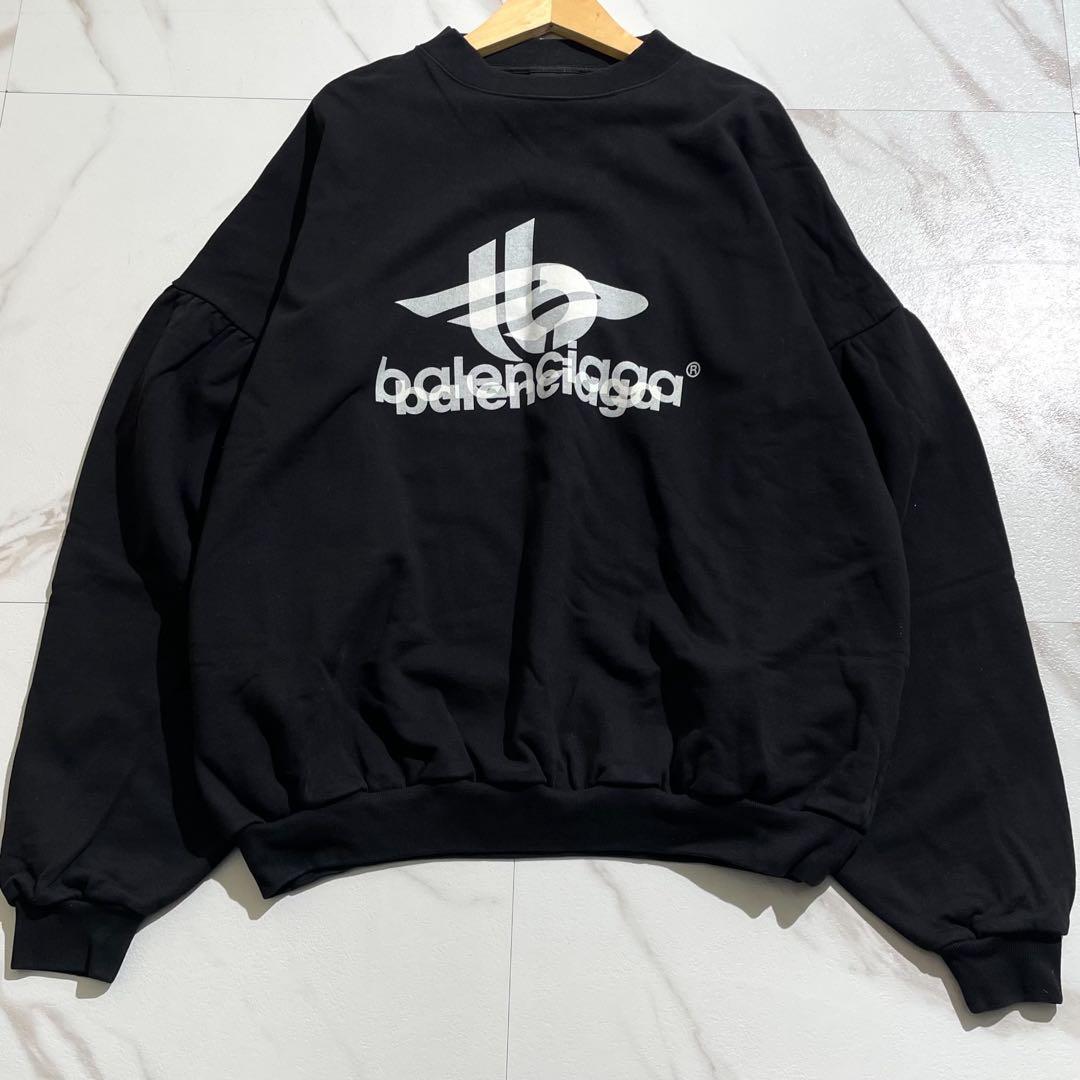 美品現行 BALENCIAGAバレンシアガ24SS レイヤードスポーツスウェット
