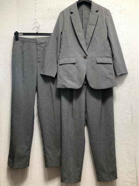新品☆17号LL♪グレー系♪サマースーツ3点♪ストレート＆テーパード☆r650