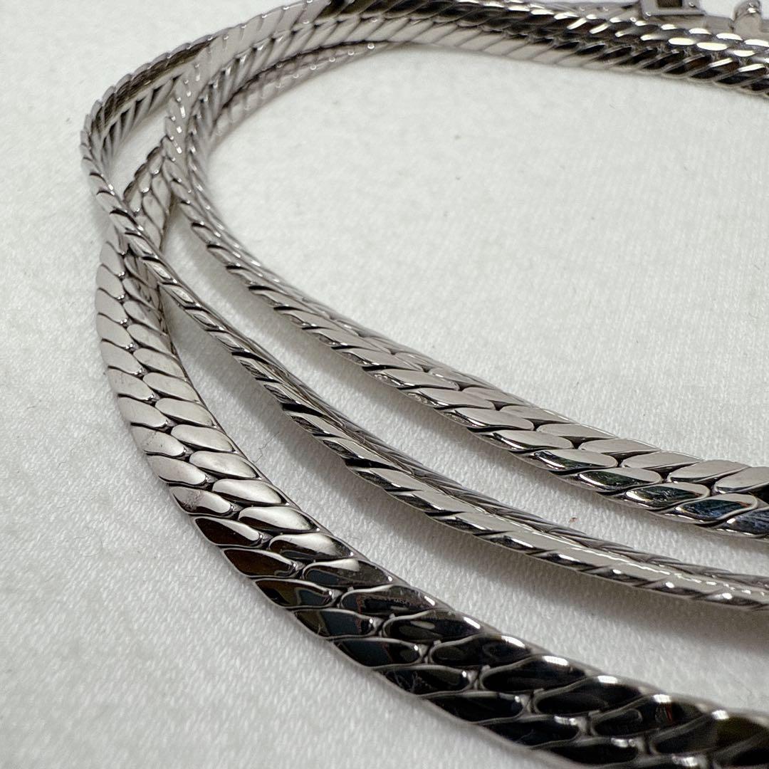 Prelude ゲルマニウム プラチナ合金 ネックレス 幅約5mm 約60cm