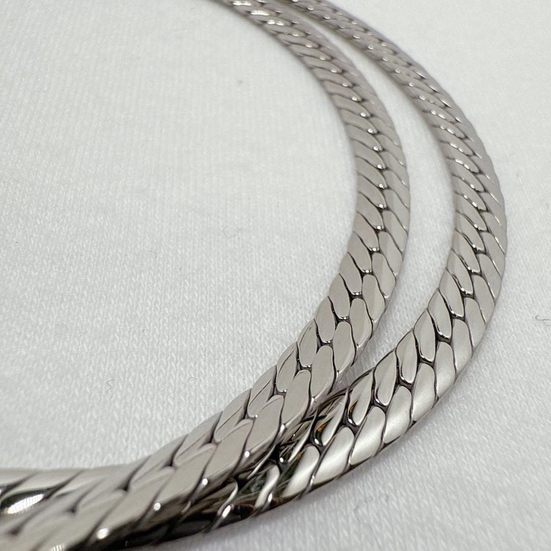 Prelude ゲルマニウム プラチナ合金 ネックレス 幅約5mm 約60cm