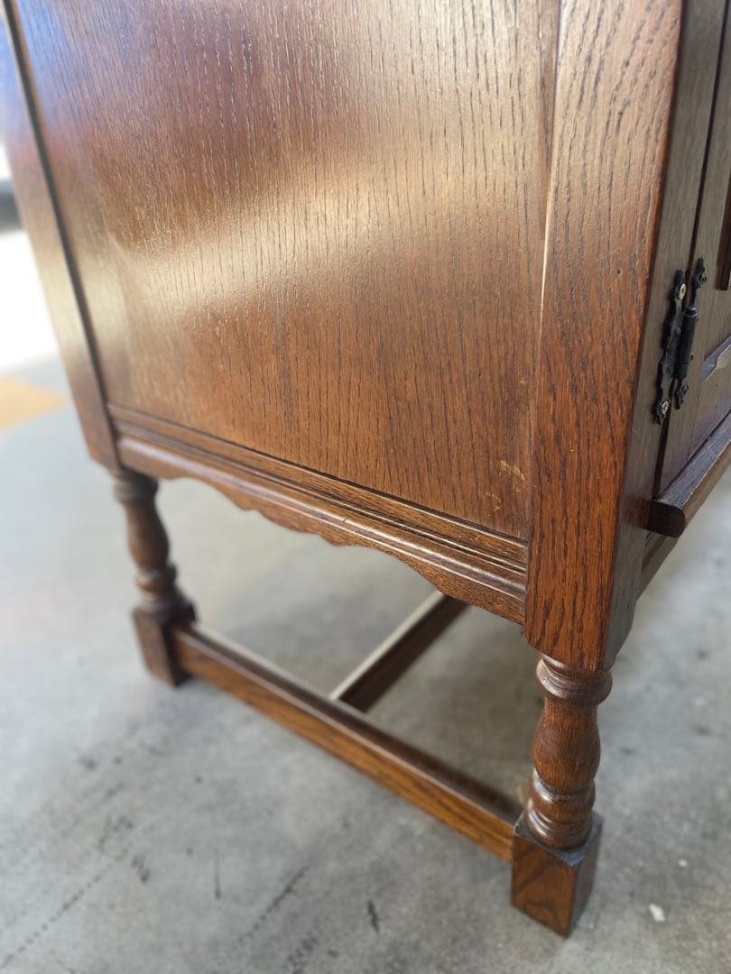 テレフォンベンチ オーク材電話台 引き出し付き