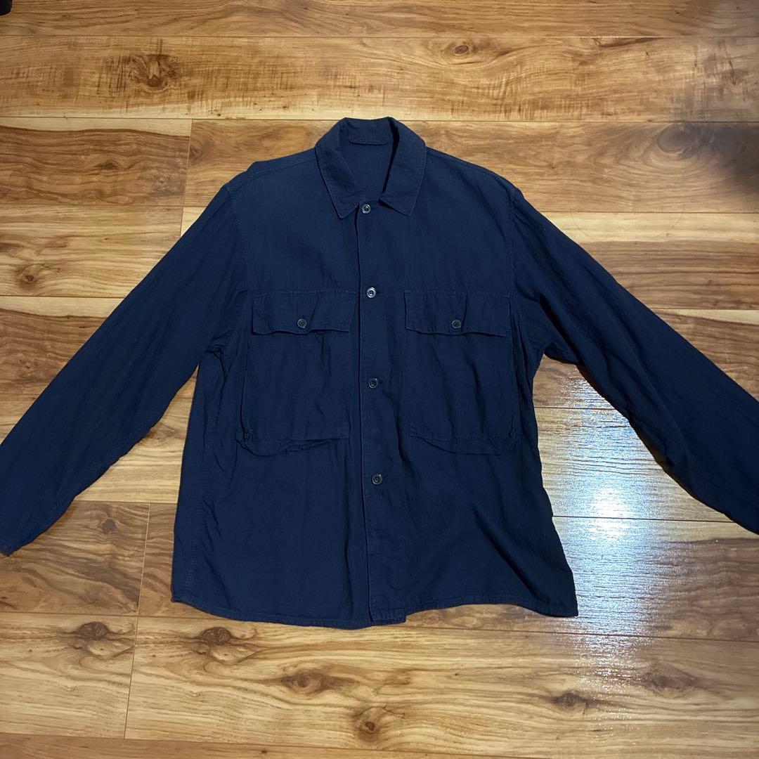 【COMOLI】ベタシャンユーティリティージャケット - Navy