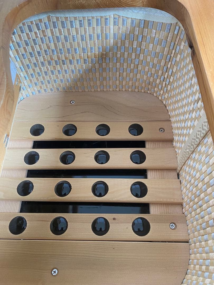 ぽかぽか足HOT 遠赤外線脚温器　天然木　フットバス　足湯　ヒーター