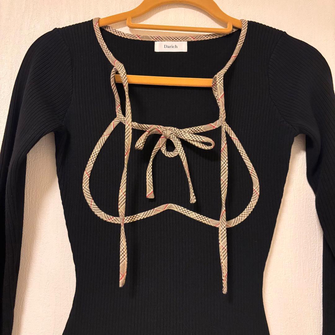 ポイントチェックニットミニワンピース / Darich ダーリッチ