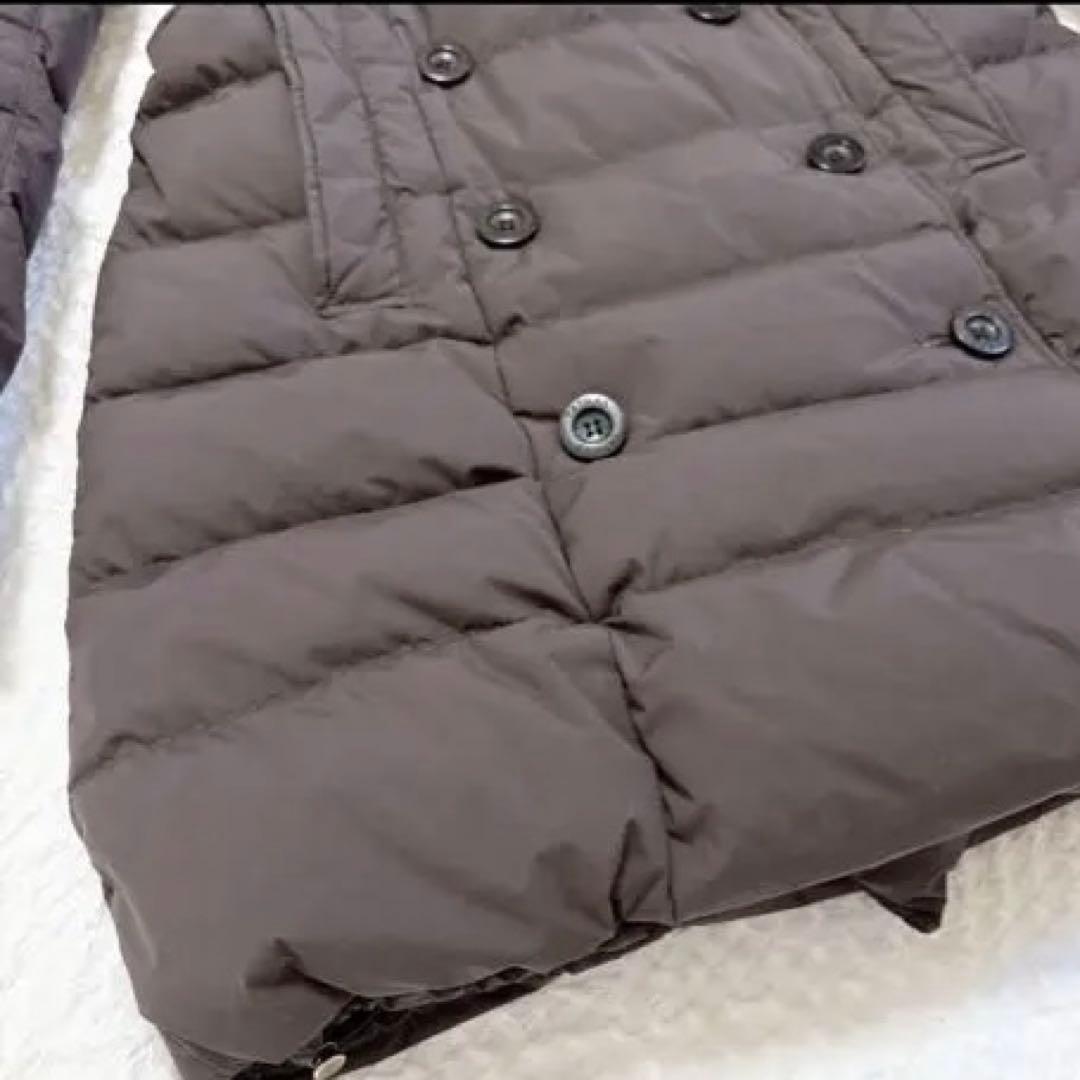 お得✨TATRAS アゴーニャ　女優襟　ベルト付　ダウンコート　ブラウン S