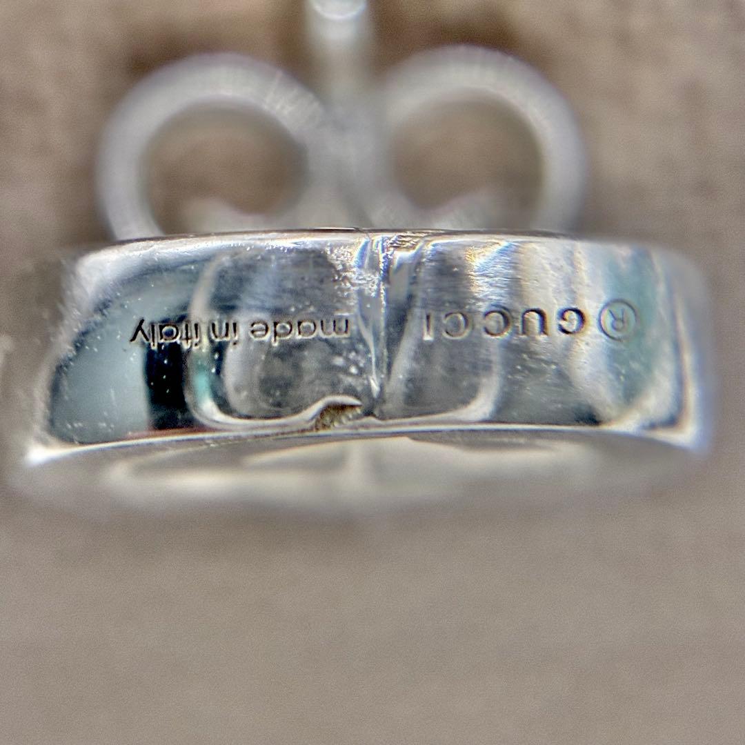 GUCCI グッチ インターロッキングG スタッド ピアス 両耳 シルバー 美品