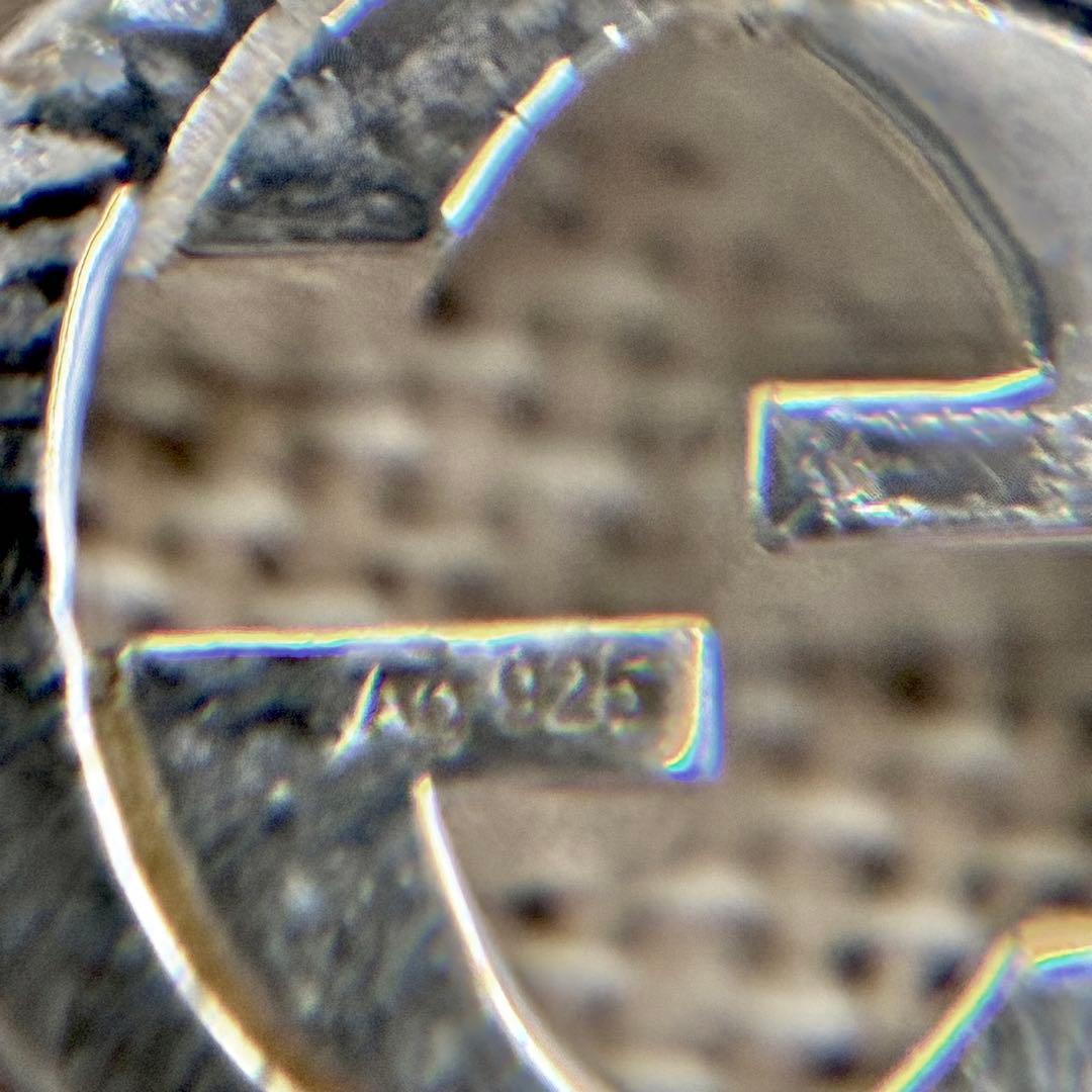 GUCCI グッチ インターロッキングG スタッド ピアス 両耳 シルバー 美品