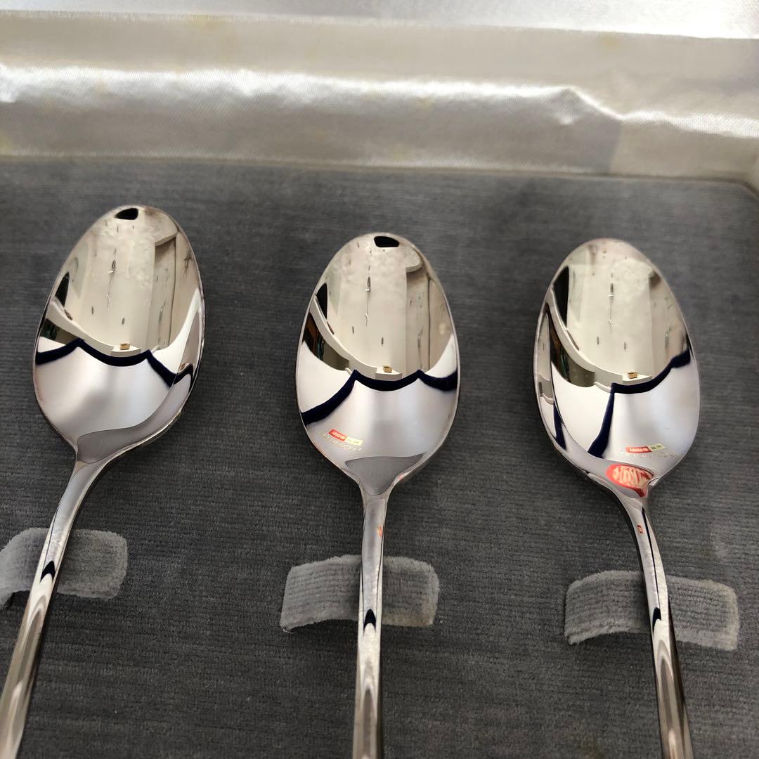 未使用　ラッキーウッド　SILVER950 スプーン5本　純銀製　シルバー950
