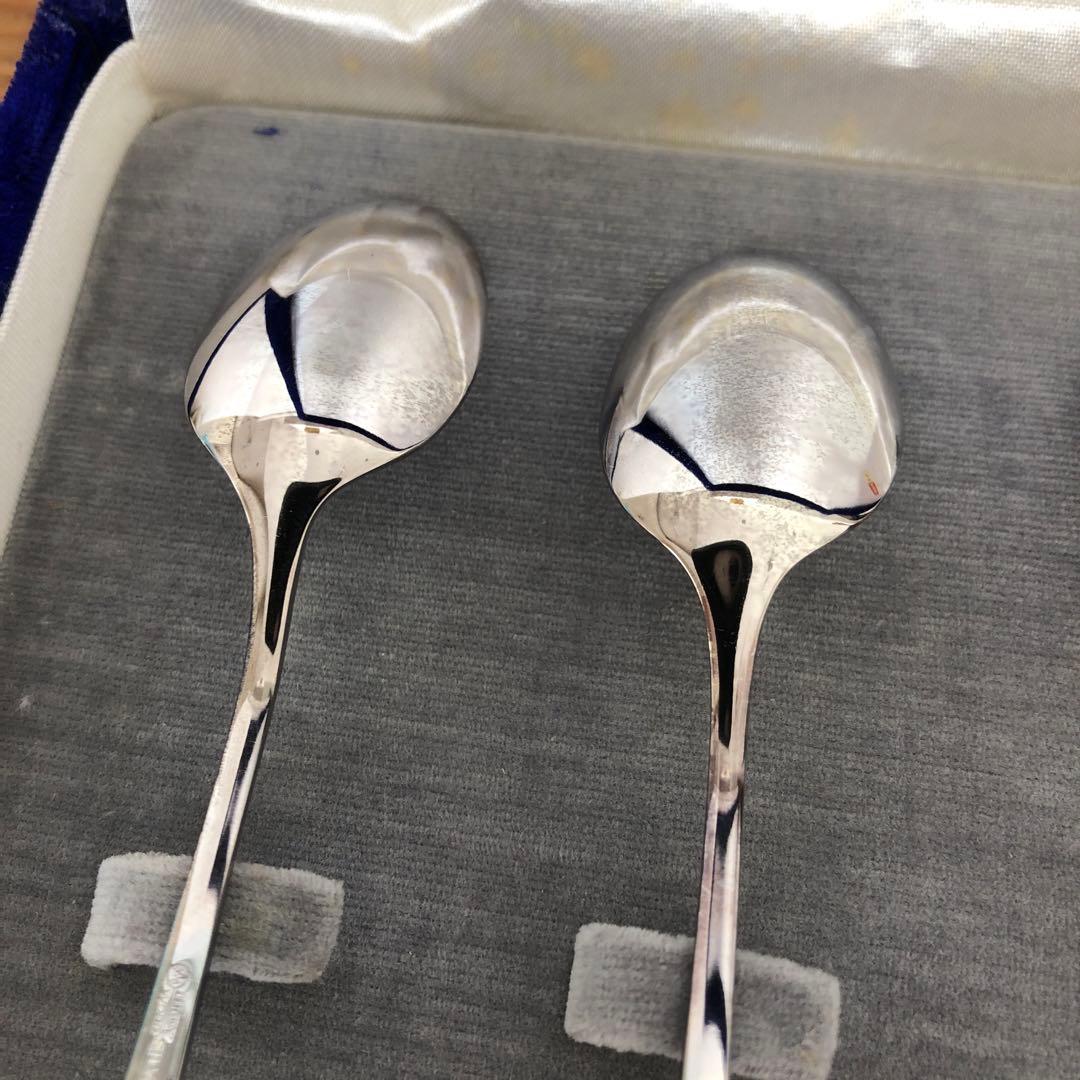 未使用　ラッキーウッド　SILVER950 スプーン5本　純銀製　シルバー950