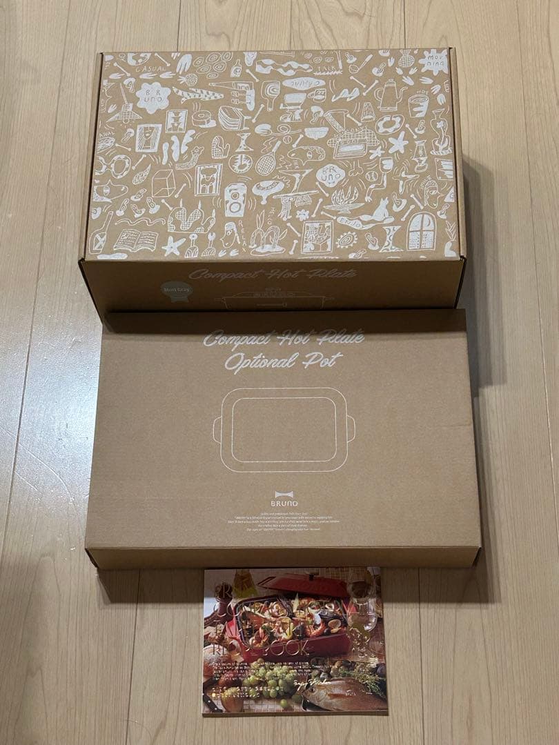 【新品未使用】BRUNO ブルーノ コンパクトホットプレート ミントグレー +鍋