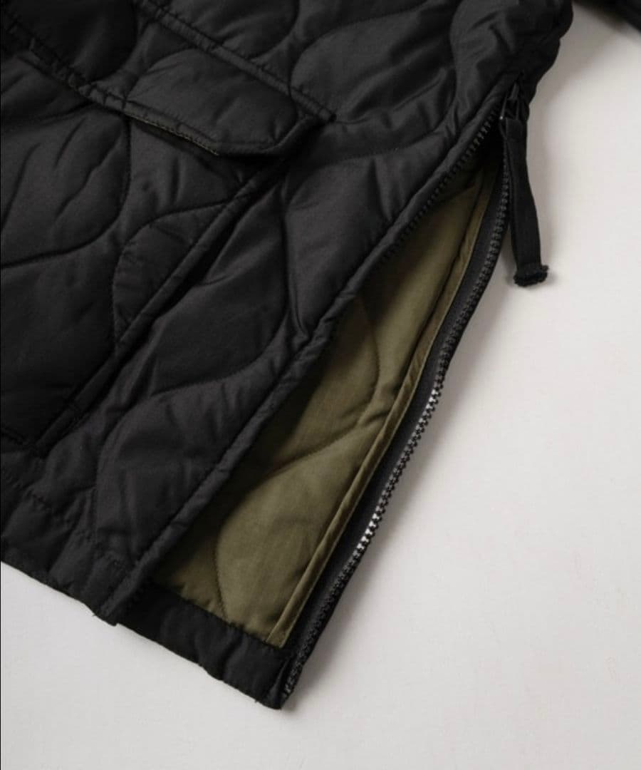 【TAION/タイオン】ミリタリー キルティング ダウンフーディープルオーバー