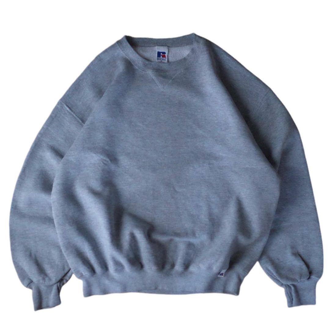 90s RUSSELL ATHLETIC SWEAT USA製 グレー 無地