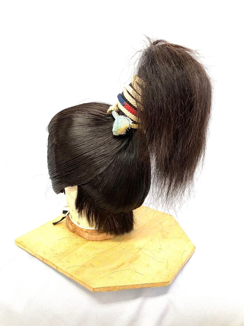 武蔵、信長、岡守かつら(網無しタイプ)大サイズ、中古舞踊かつら、大衆演劇かつら