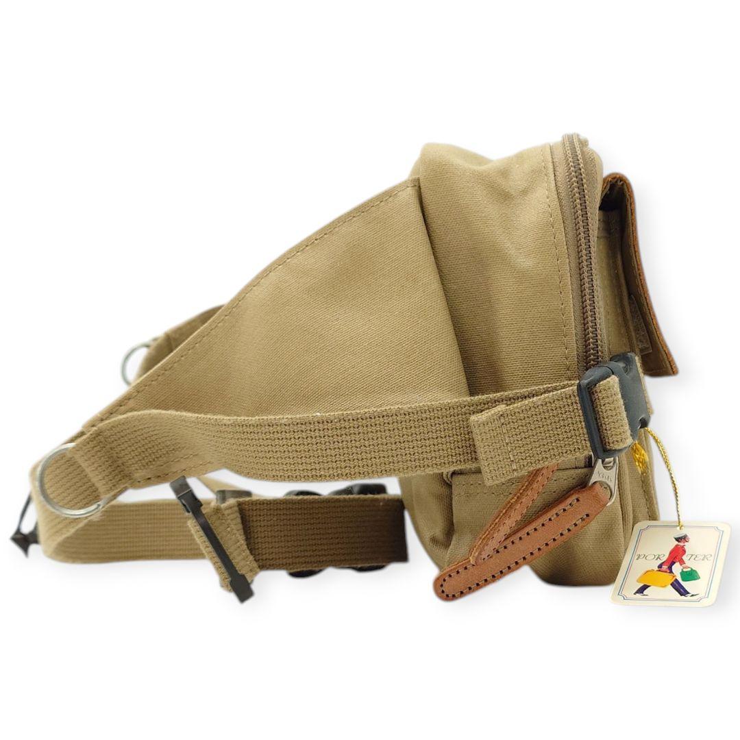 【新品】PORTER ポーター FIELD コットン レザー ウエストバッグ