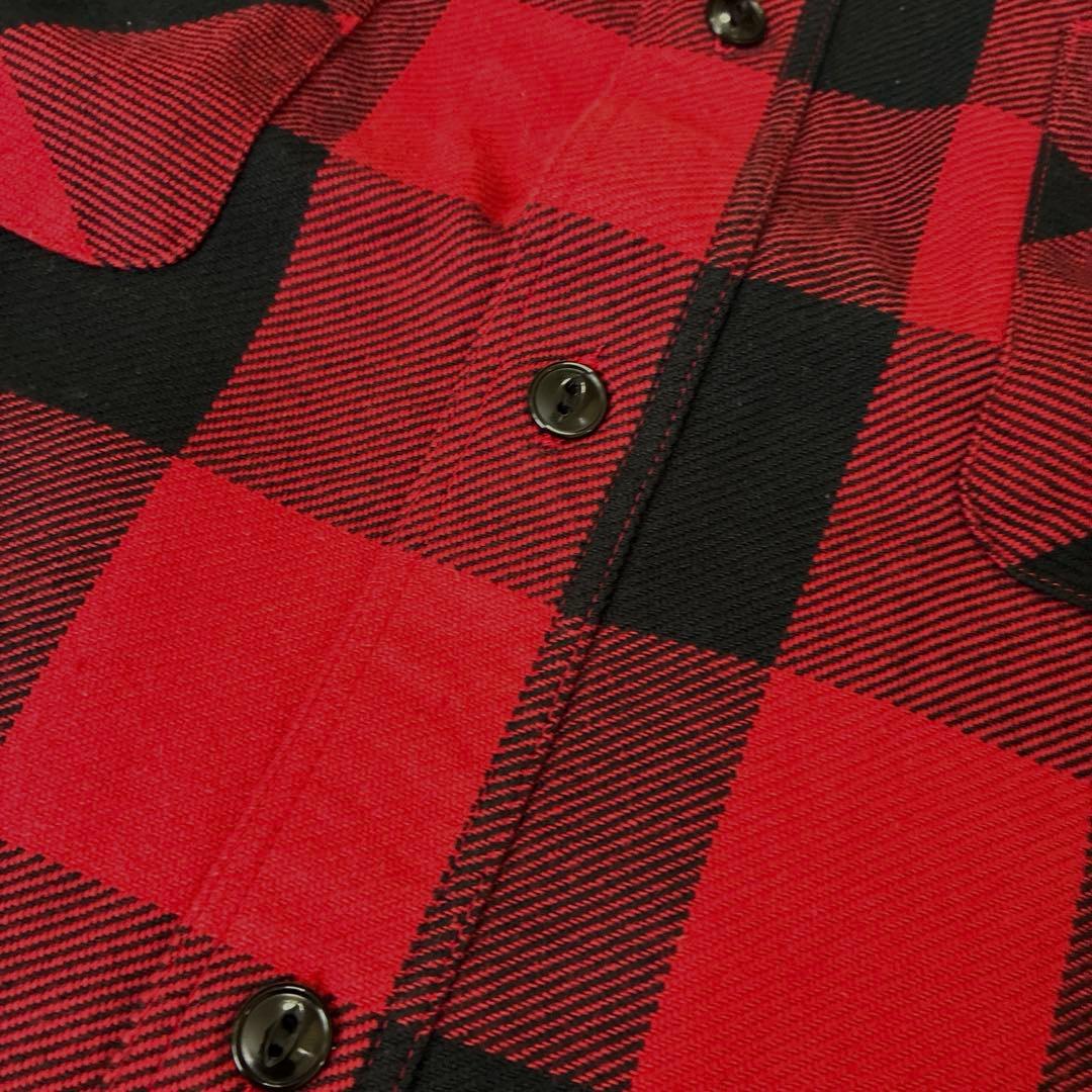 SUGAR CANE シュガーケーンツイル チェック ワーク シャツ赤黒XL