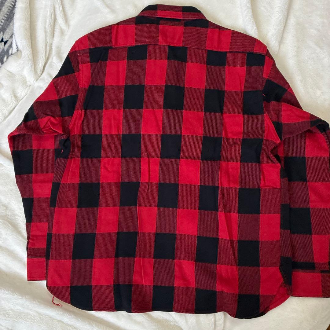 SUGAR CANE シュガーケーンツイル チェック ワーク シャツ赤黒XL