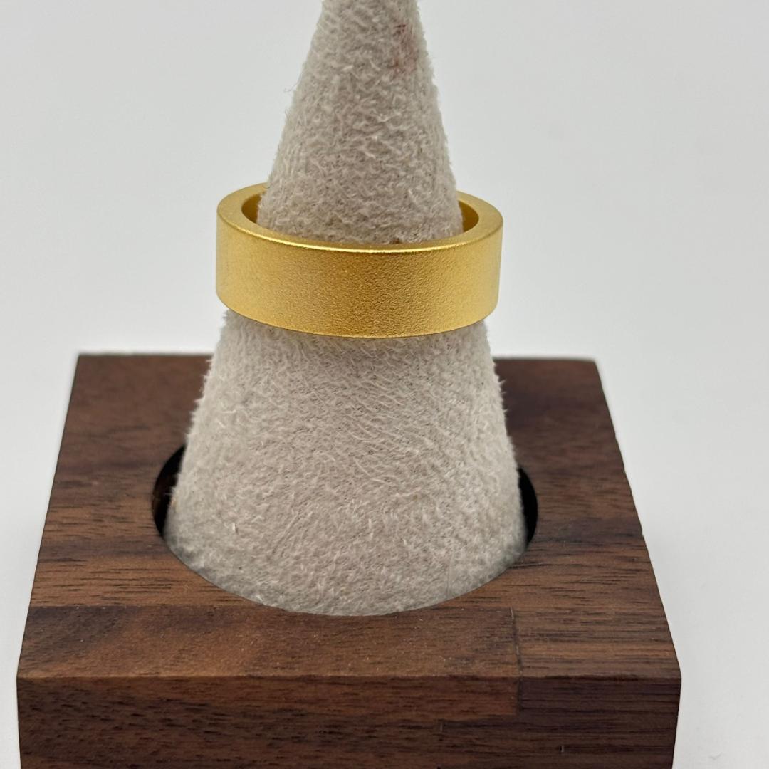 遺品整理 999 刻印あり 金 マット仕上げの金リング 999