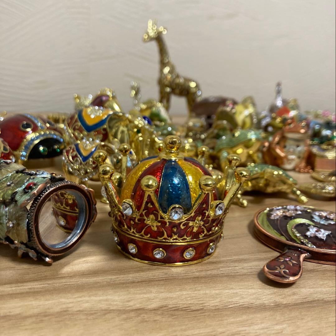 一つ800円計算 アンティーク　ジュエリーボックスや置物　ピィアースまとめ売り