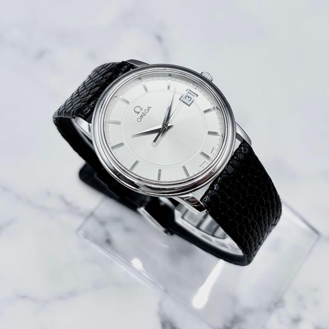 【美麗／OH済】オメガ デ・ヴィル プレステージ デイト 4810.31.01