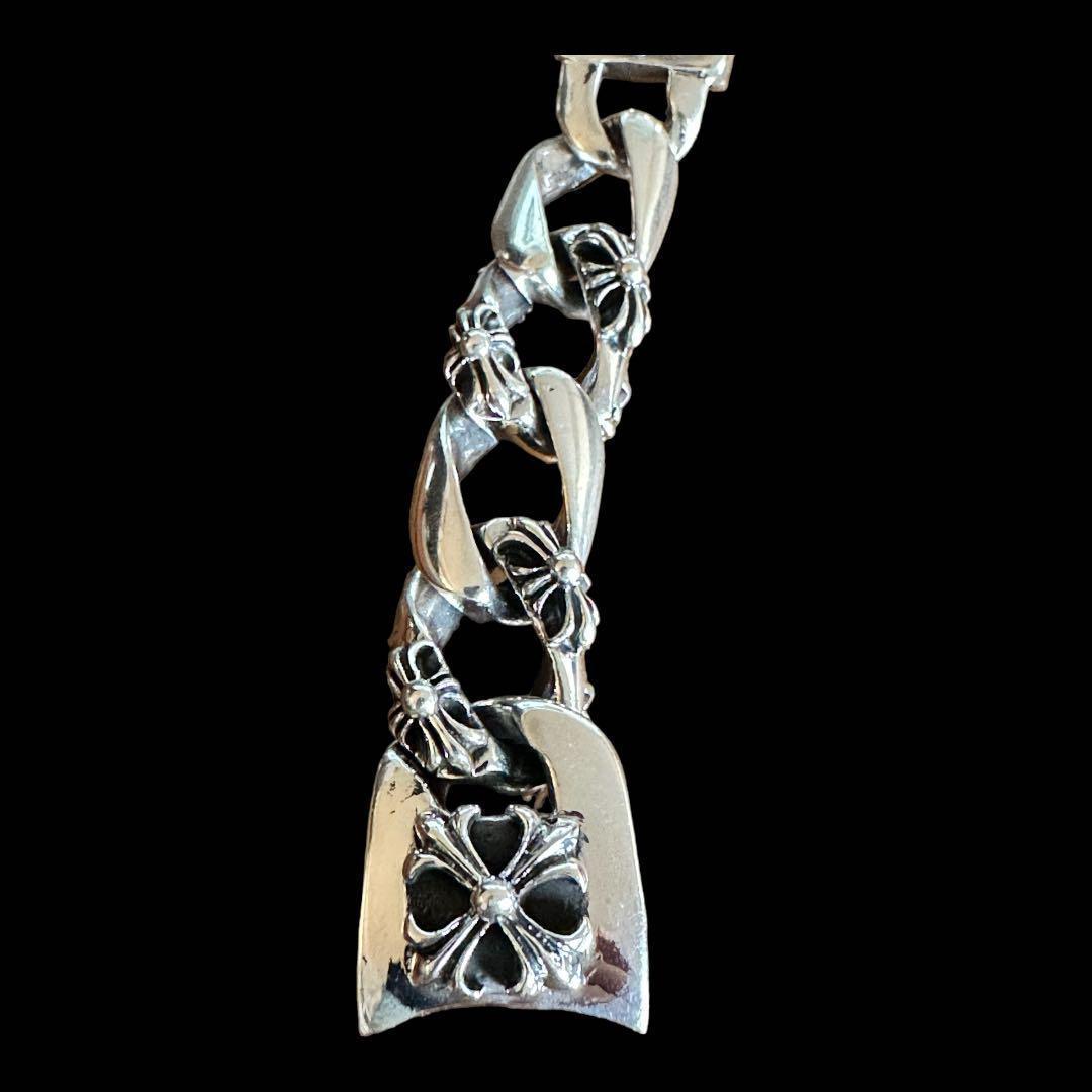 シルバー925 フローラルクロス ウォッチ ブレスレット ファンシー　喜平　新品