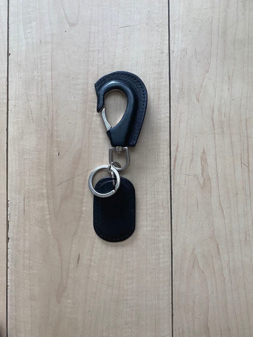 ジャンポールゴルチェ　黒 レザー フック型キーホルダー