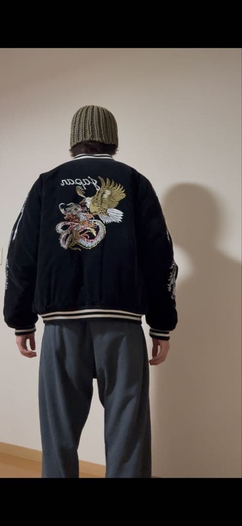 ゆう　TDR スカジャン　別珍　vintage ベロア生地