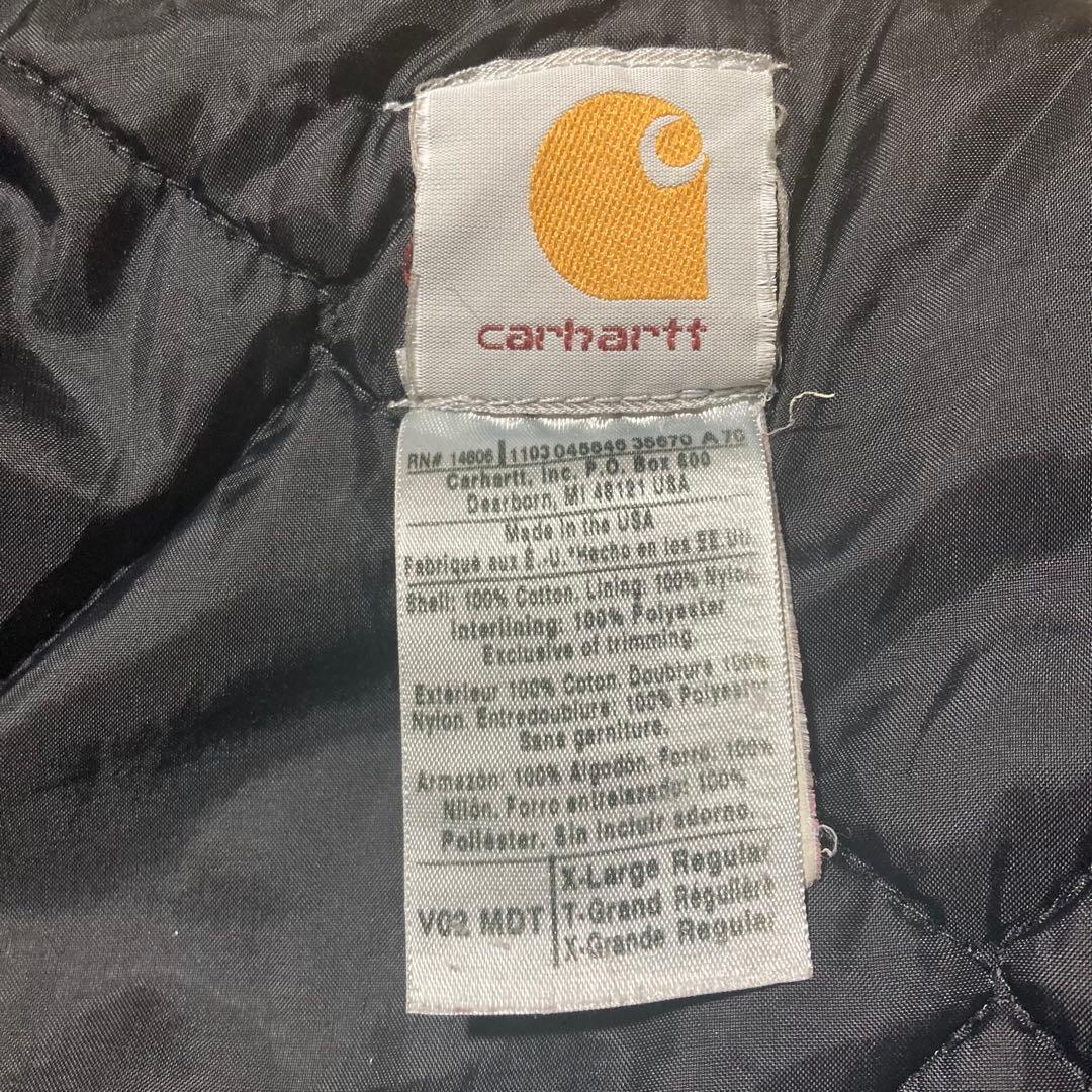 CARHARTT ダックベスト 紺 XL フェード カーハート USA製 腰ゴム