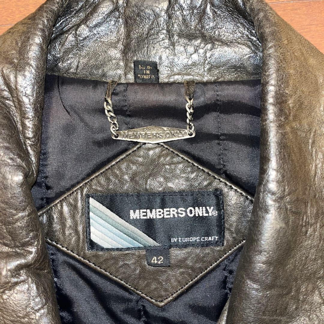 MEMBERS ONLY 本革 レザー ジャケット TYPE A-2 Lブラウン