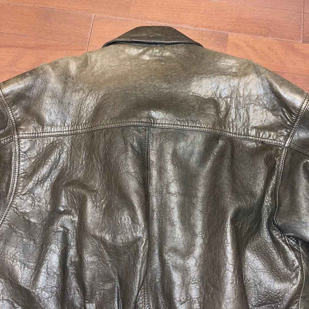 MEMBERS ONLY 本革 レザー ジャケット TYPE A-2 Lブラウン