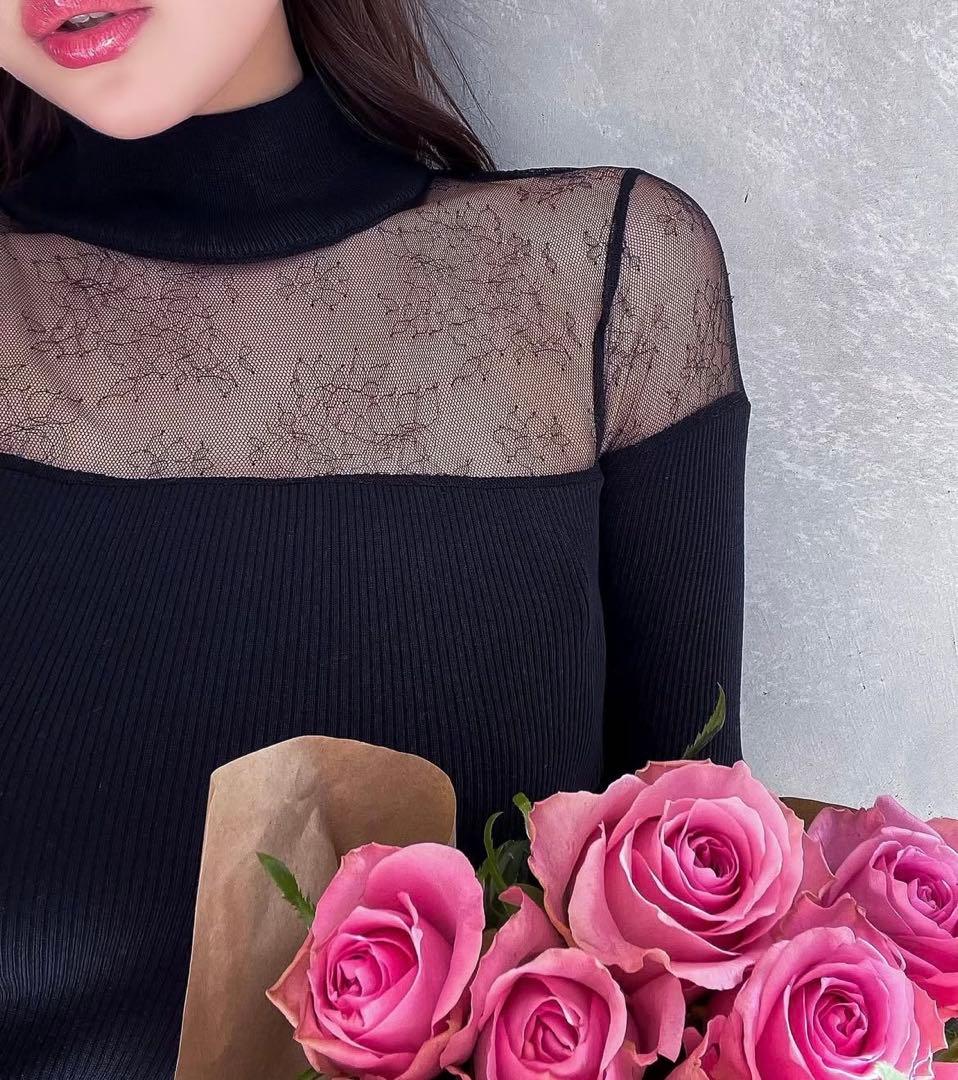 sheller シェリエ　femininityレースニット