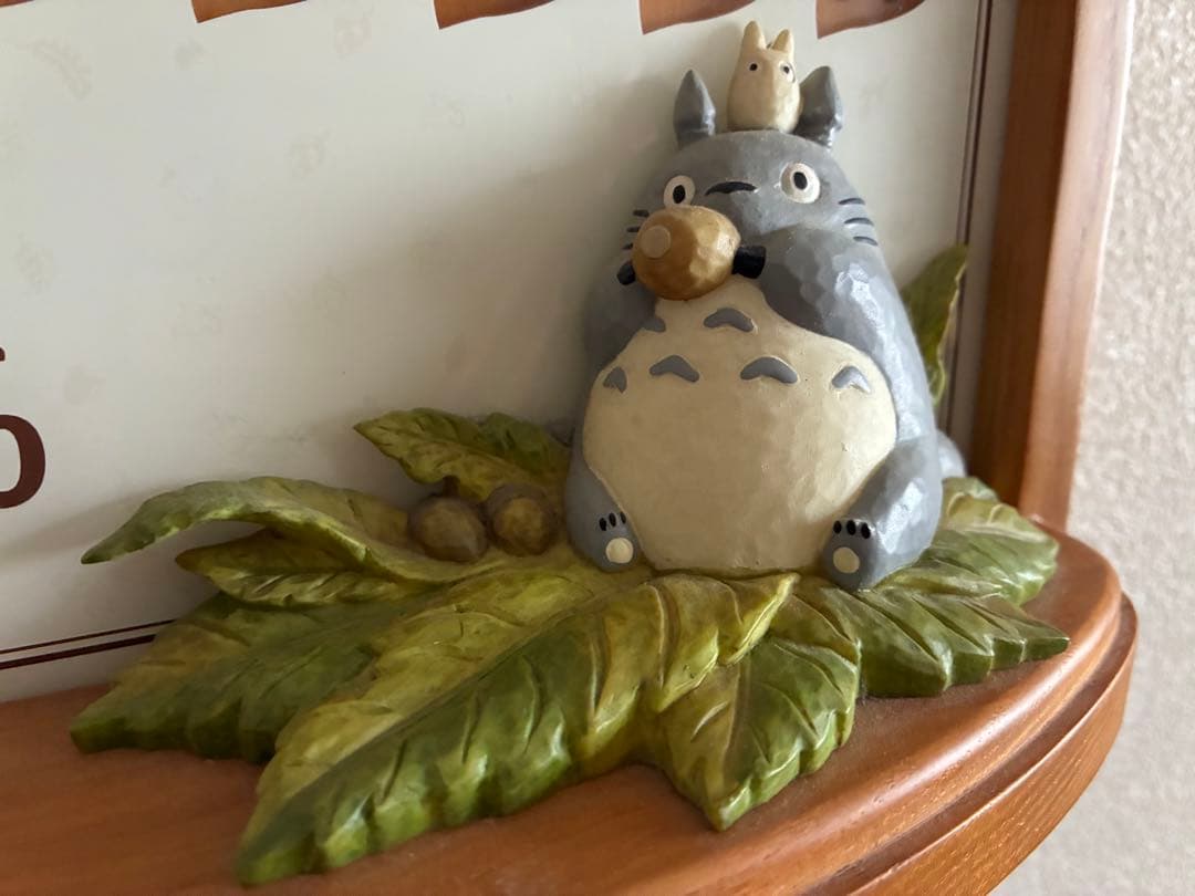 【時計動きます】ジブリ　となりのトトロ　万年カレンダー掛け時計兼置き時計