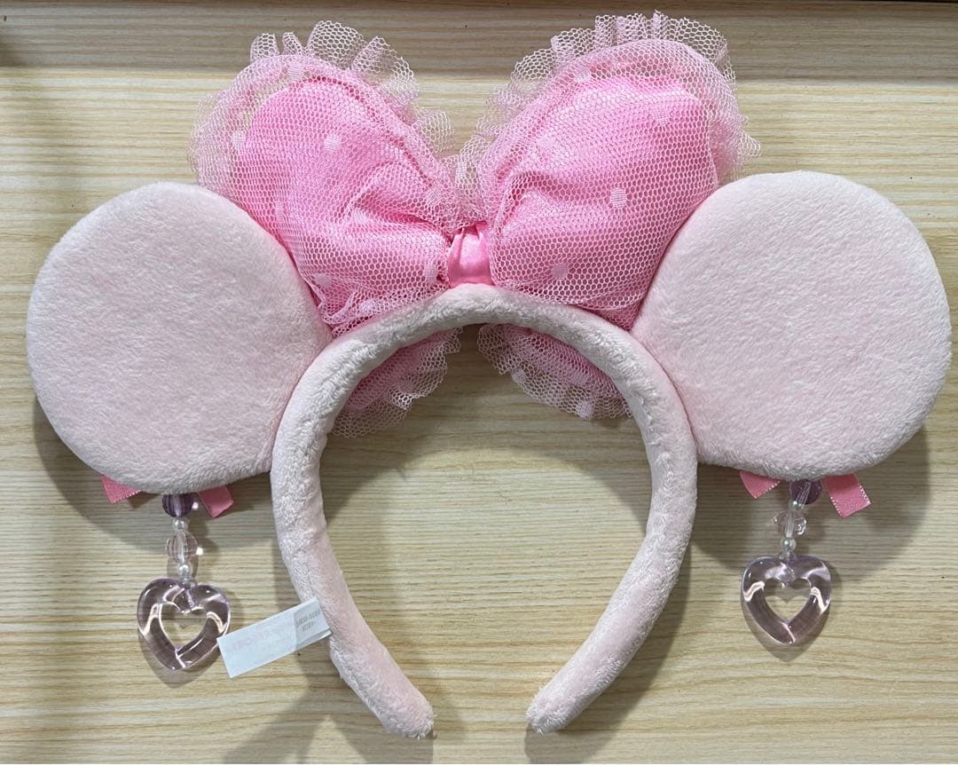 ミニーマウス カチューシャ ピンク イヤリング フリル ディズニー