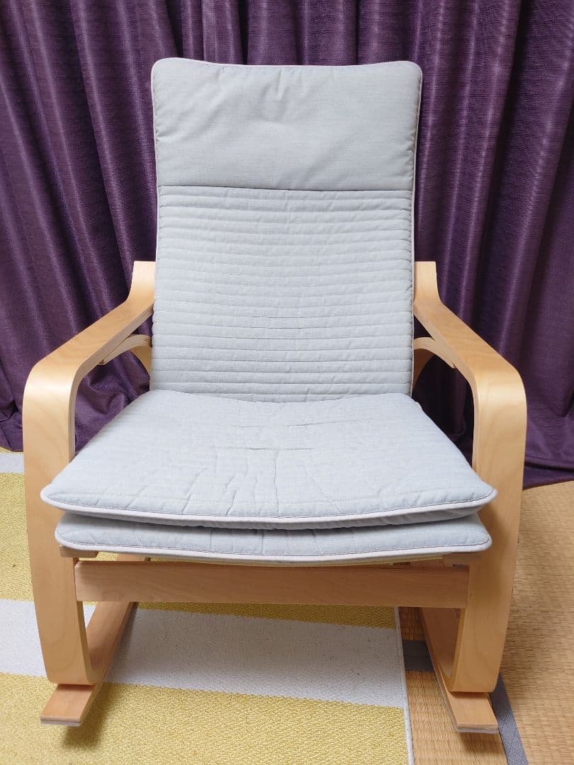 イケア IKEA ポエング ロッキングチェア オットマンセット