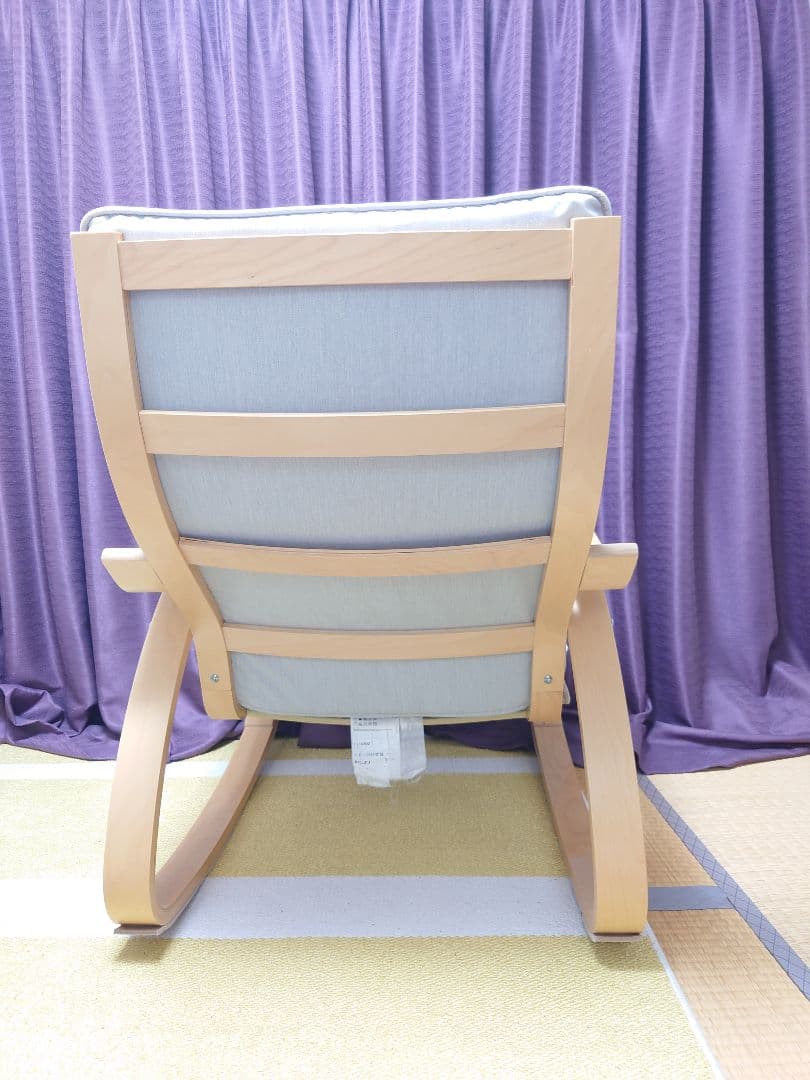 イケア IKEA ポエング ロッキングチェア オットマンセット