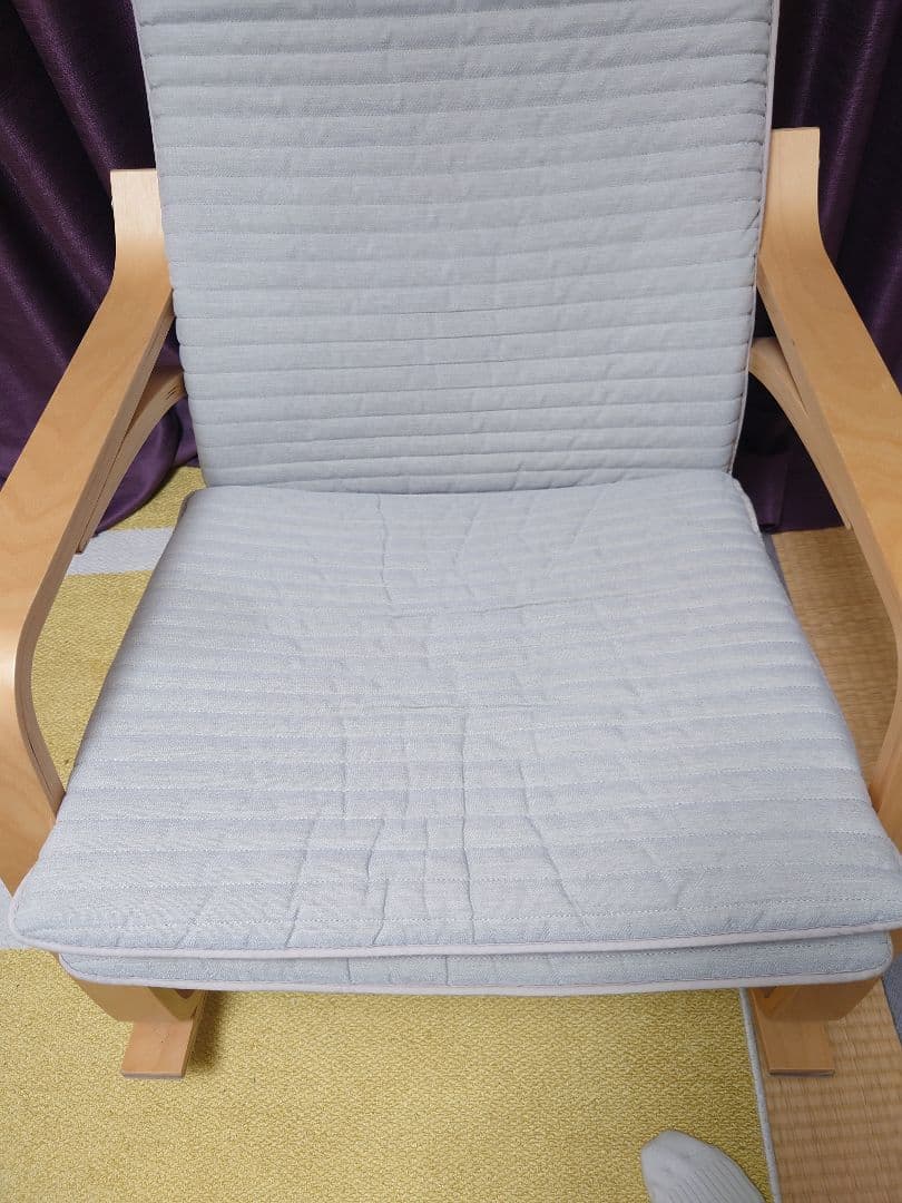 イケア IKEA ポエング ロッキングチェア オットマンセット