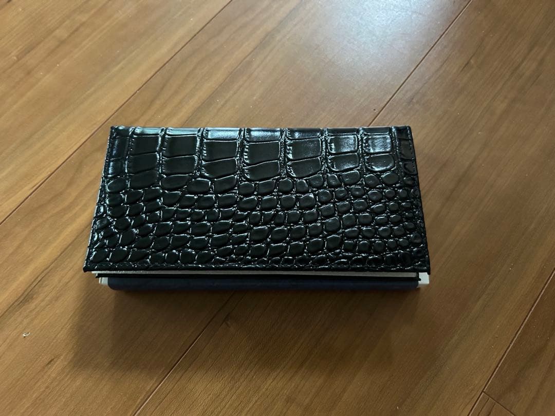 皇居　型押し長財布　クロコダイル　ブラック　大安吉日購入