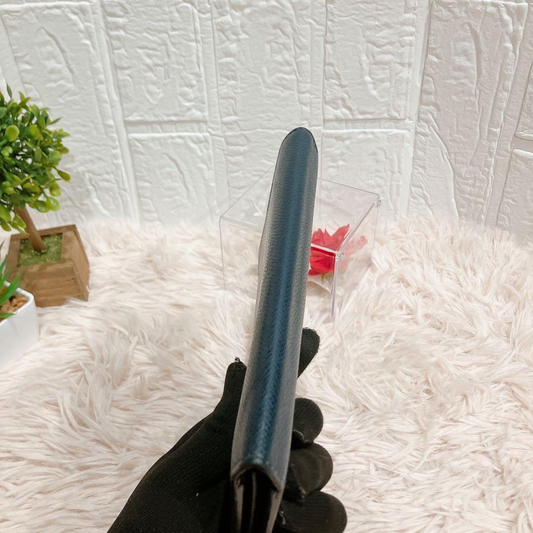 美品 ルイヴィトン タイガ ポルトフォイユ ブラザ 長財布 二つ折り ネイビー