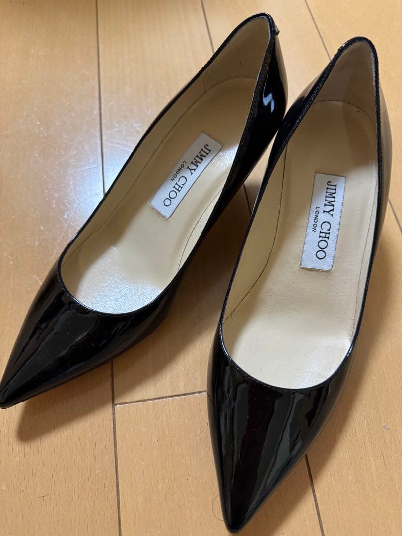 JIMMY CHOO ブラック ポインテッドトゥパンプス 35 1/2