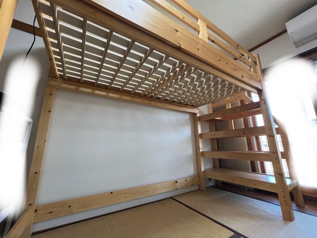 【チャコレッタ】木製階段付きロフトベッド エスパス