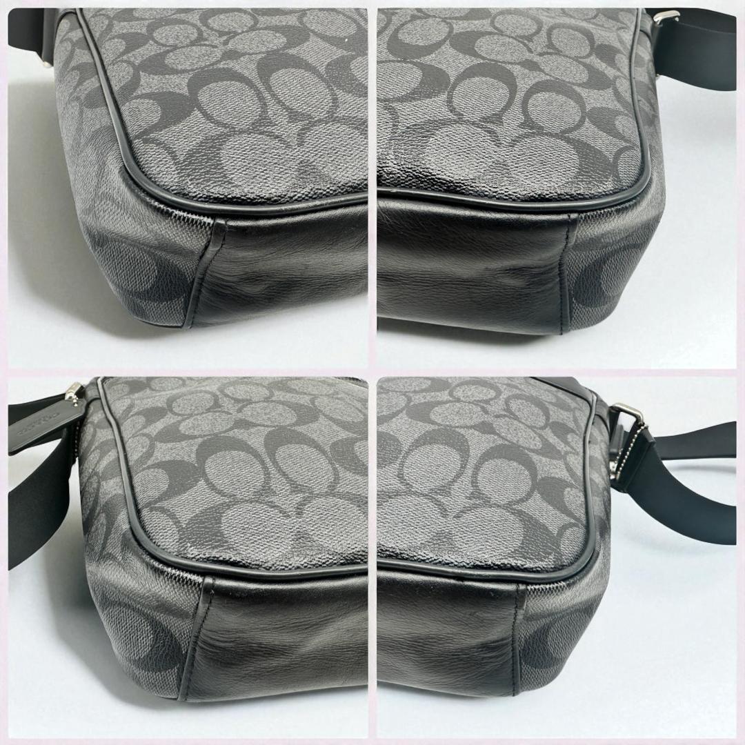 【美品】COACH コーチ シグネチャー フライトバッグ クロスボディ 斜め掛け