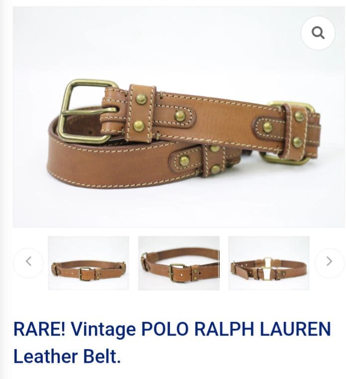 デッドストック肉厚RALPH LAURENラルフローレンレザーベルト