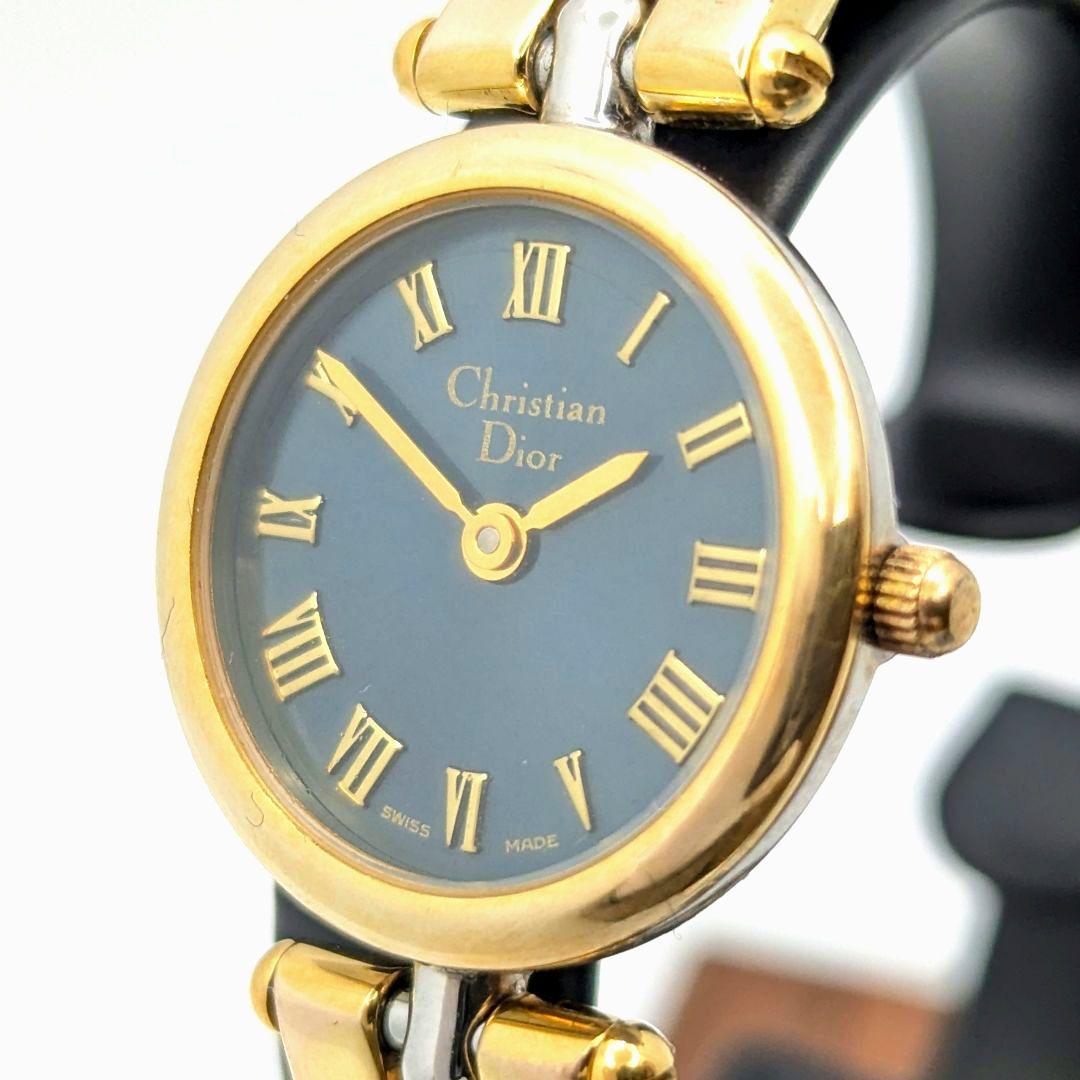 【新品電池交換済】Christian Dior ネイビー文字盤 腕時計
