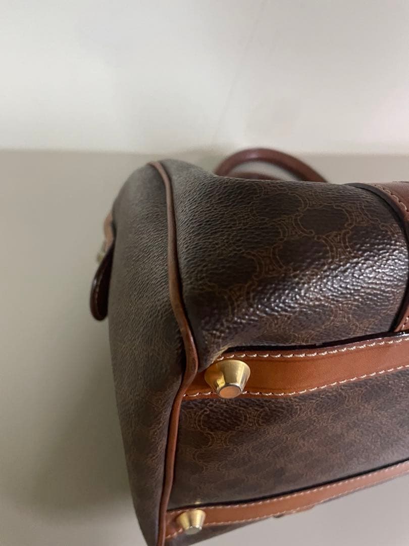 かたつむり❷セリーヌ バッグ マカダム柄 ボストン ヴィンテージ