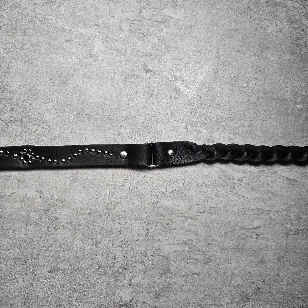 スタッズ　レザー　ベルト　ハンドメイド　beli-11